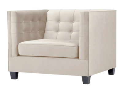 Sessel Modern Chesterfield Textil Stoff Weiß Kreative Loft Möbel Neu Wohnzimmer